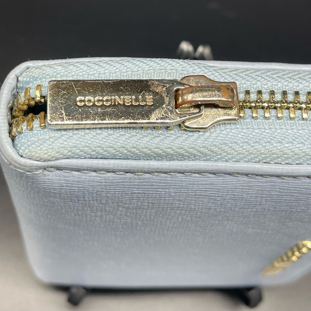 Coccinelle Light Blue Small Leather Wallet - Picture 15 of 16